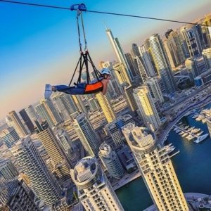 Обзор на зиплайн XLine Dubai Marina (Икс Лайн Дубаи Марина). Острые ощущения вас ждут! Билеты, цены, режим работы в 2024 году.