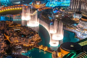 Рестораны Дубая с видом на фонтан