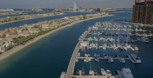 Пристань Nakheel Marinas Dubai Islands.