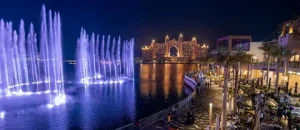Фонтан The Palm Fountain в Дубае.